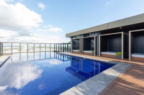 Japanese Style Waterfront Apt Wt Rooftop Pool - Hotels Melbourne 10