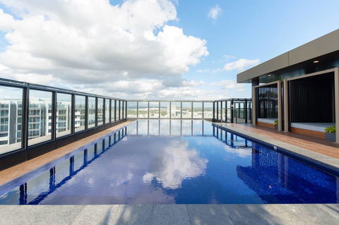 Japanese Style Waterfront Apt Wt Rooftop Pool - Hotels Melbourne 0